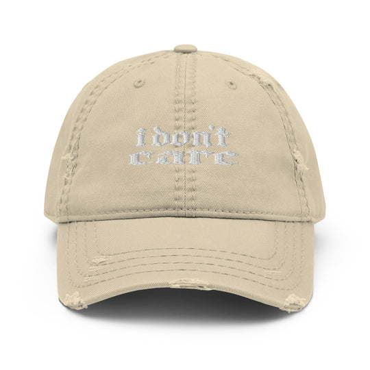 I Do Not Care Ezo Distressed Dad Hat