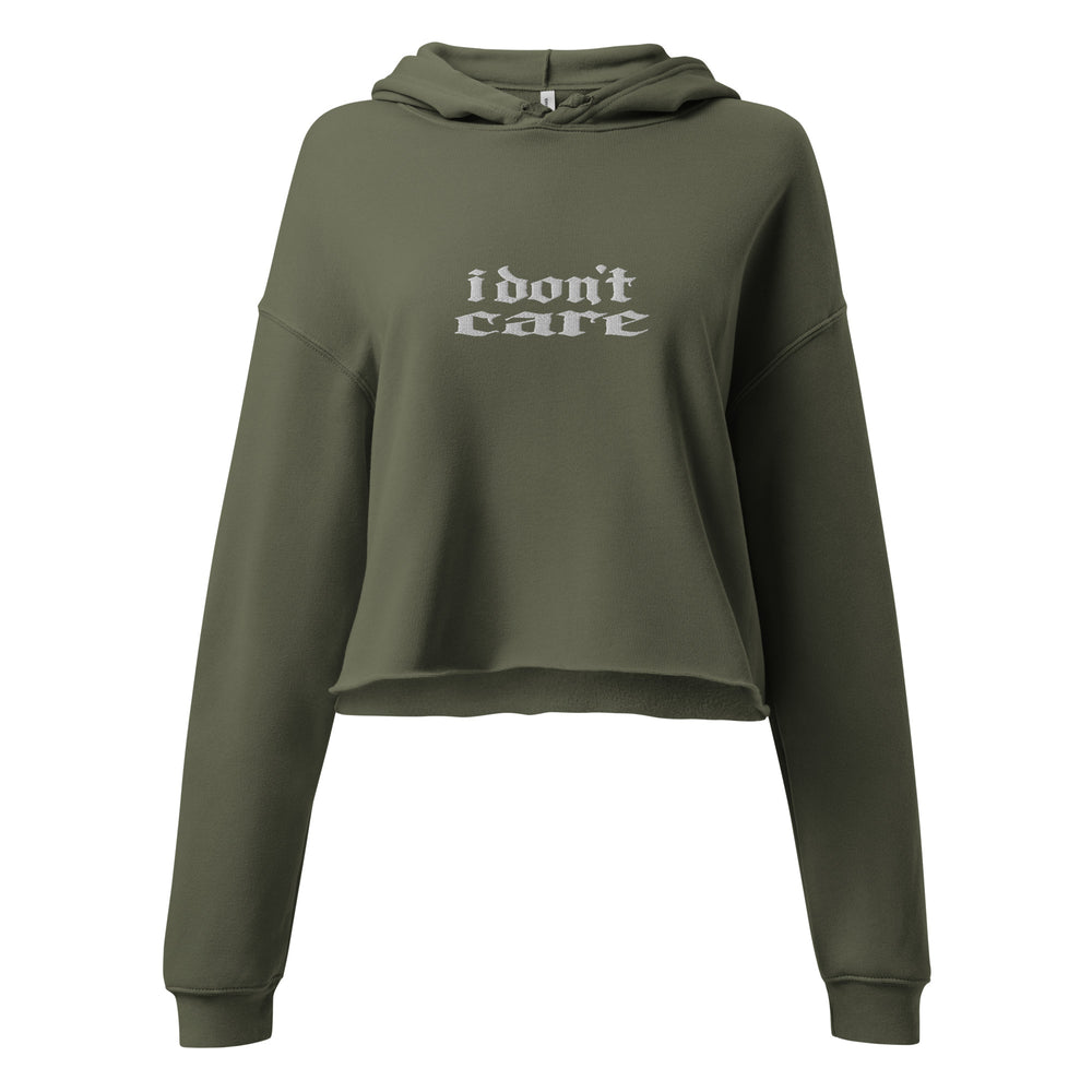 I Don't Care Women's  Crop Hoodie